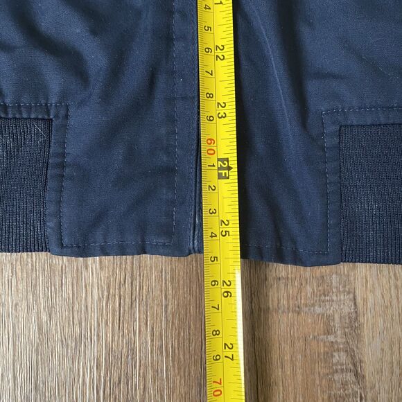 McGregor VINTAGE Casual Wear Harrington Jacket Size L Collar Navy Blue - Picture 7 of 7